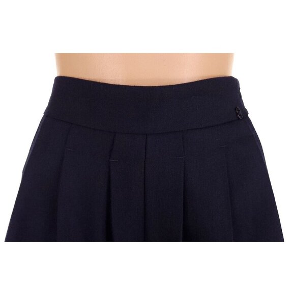 Ottod'ame Pleated Wool Blend Shorts Size 2 Blue NWT - Picture 2 of 12